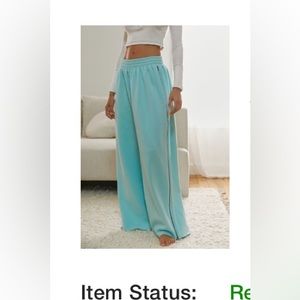 Urban Outfitters Out From Under Zippy WideLeg Pull On Fleece Sweatpant Sz XS S M